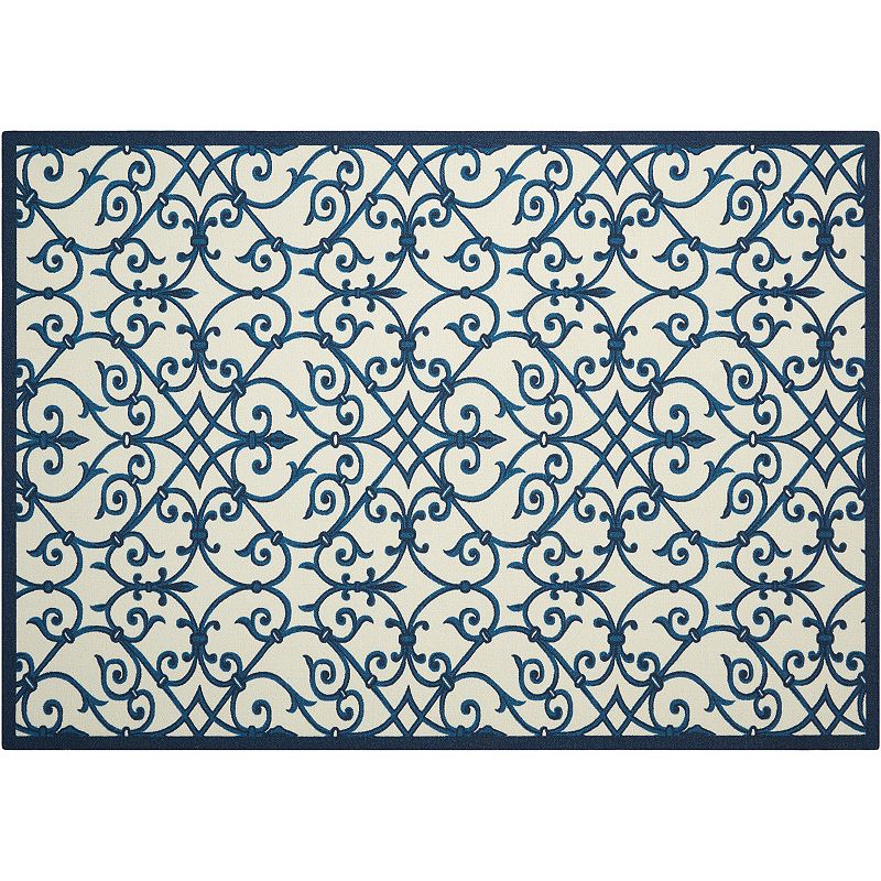 Nourison Home and Garden Caged Scroll Indoor Outdoor Rug