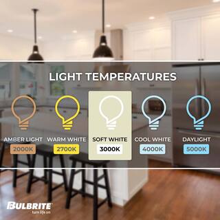 Bulbrite 75-Watt Equivalent A19 Clear Dimmable Edison LED Light Bulb Soft White (2-Pack) 861579