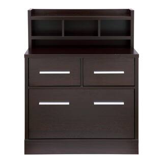 Furniture of America Tabago Cappuccino File Cabinet with 4-Shelf IDI-13643