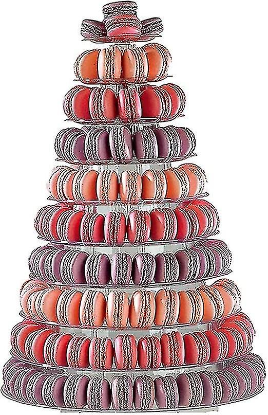 10 Tier Cupcake Holder Stand Round Macaron Tower Stand Clear Cake Display Rack For Wedding Birthday