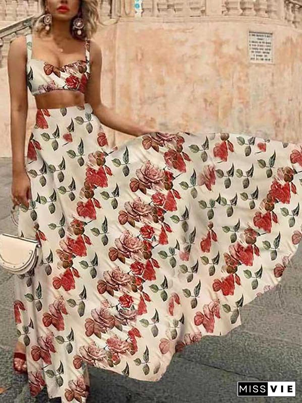 Flower Printed Maxi Dress