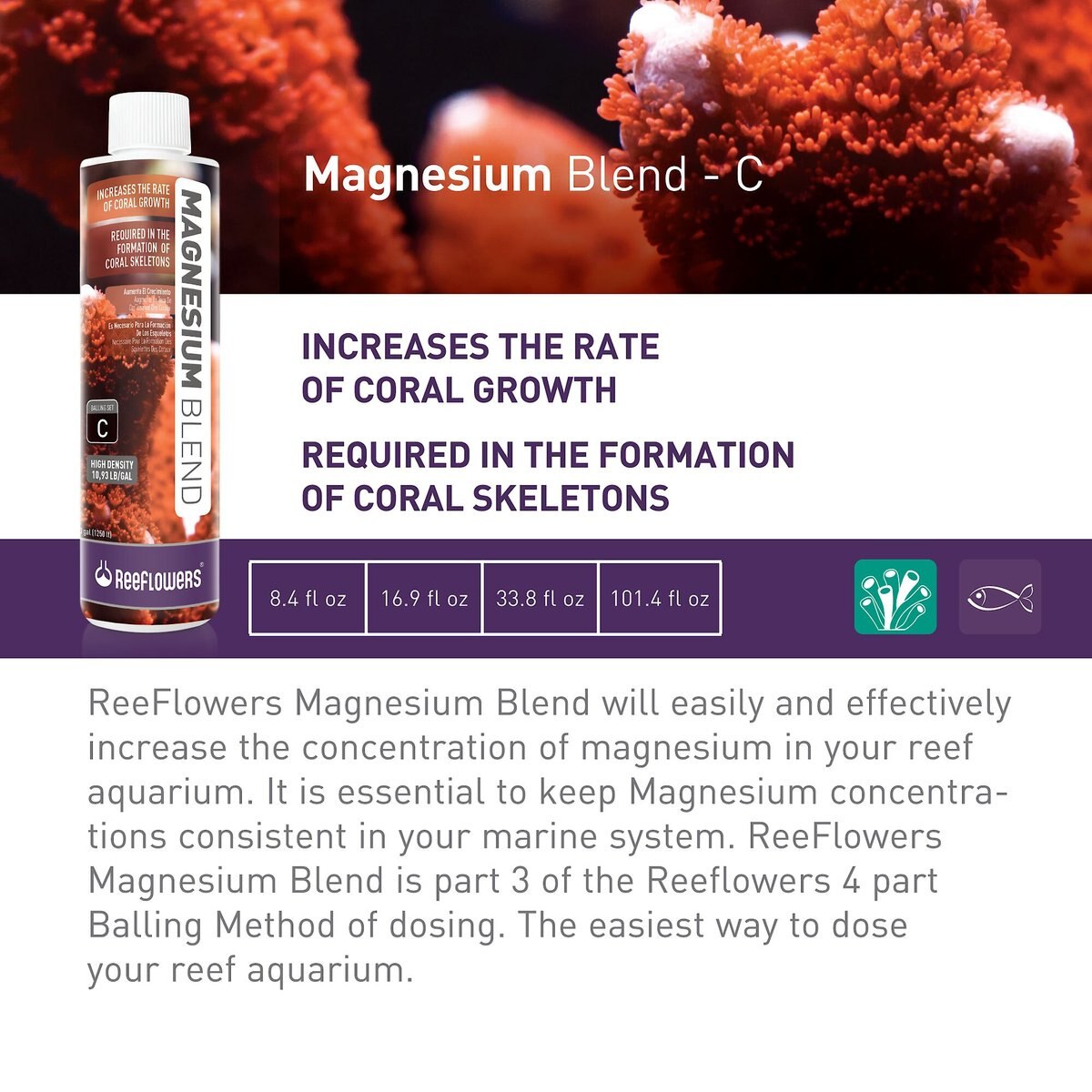 Reeflowers Magnesium Blend C Aquarium Water Treatment