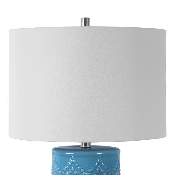 Sky Blue Ceramic 1-light Table Lamp