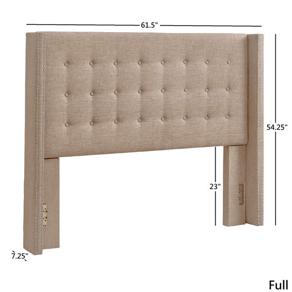 Melina Linen Tufted Wingback Headboard by iNSPIRE Q Bold - - 27674968