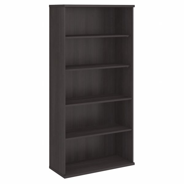 Bush Business Furniture Studio C 5 Shelf Bookcase in Storm Gray