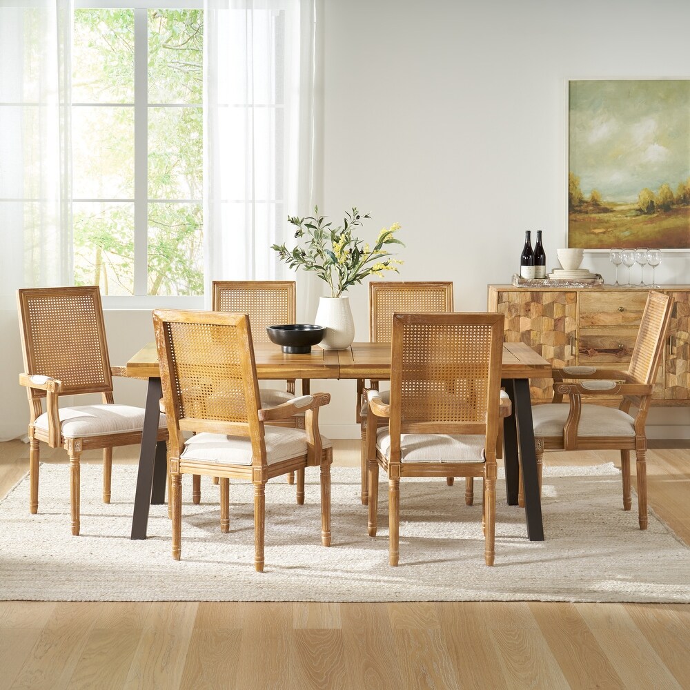 Chatau Fabric and Wood 7 Piece Dining Set by Christopher Knight Home