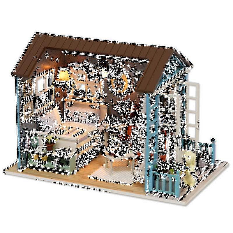 New Year Christmas Gifts Doll House Diy Miniature Dollhouse Toy Furnitures Casadolls Houses Toys For