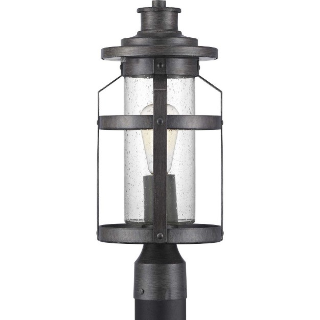 Progress Lighting Haslett 1 light Outdoor Post Lantern Antique Pewter Clear Seeded Glass Shade