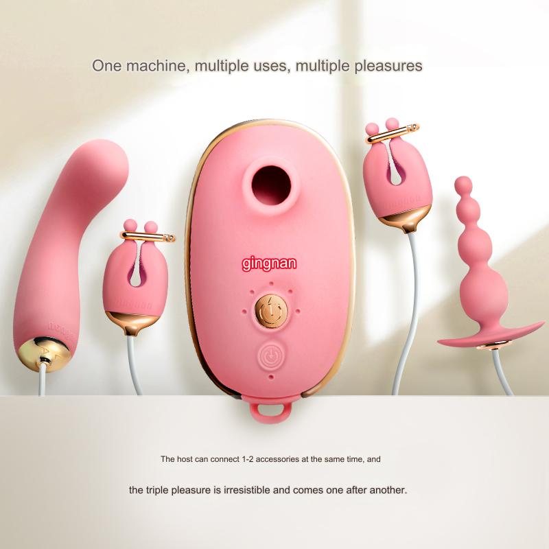 Qingnan Set Fun Vibrator SM Nipple Clamp Anal Plug Vibrator