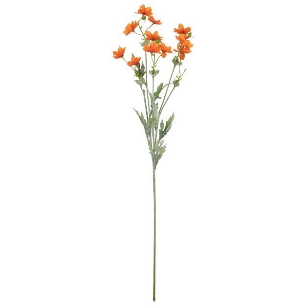 Orange Baby Cosmos Artificial Silk Floral Spray