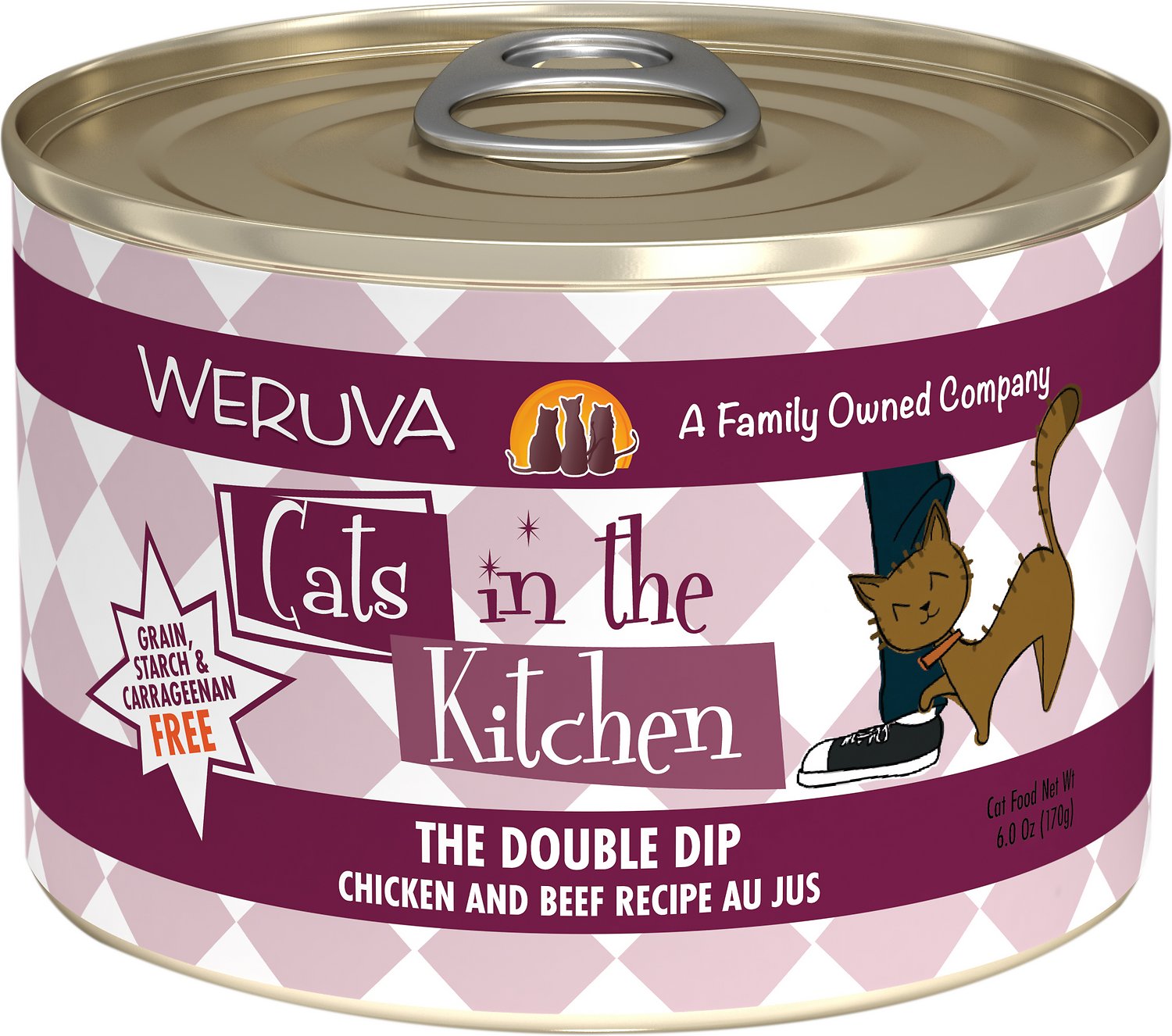 Weruva Cats In The Kitchen The Double Dip Chicken and Beef Au Jus Grain