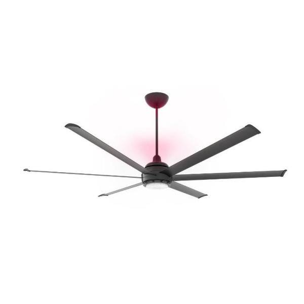 Big Ass Fans es6 84 in. Indoor Black Smart Ceiling Fan with LED Light Kit Chromatic Uplight Motion Detection and Voice Control MK-ES62-072306A786I20S2S80