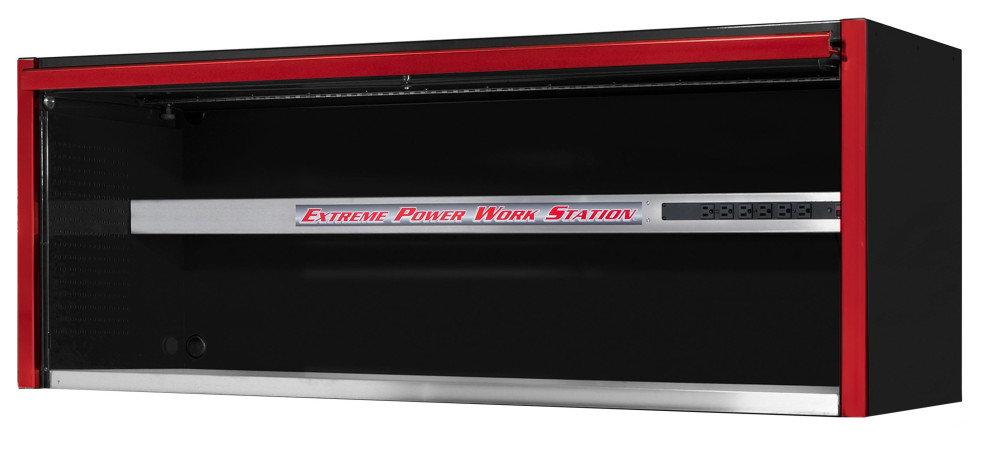 Extreme Tools 72 Black Power Workstation Hutch with Red