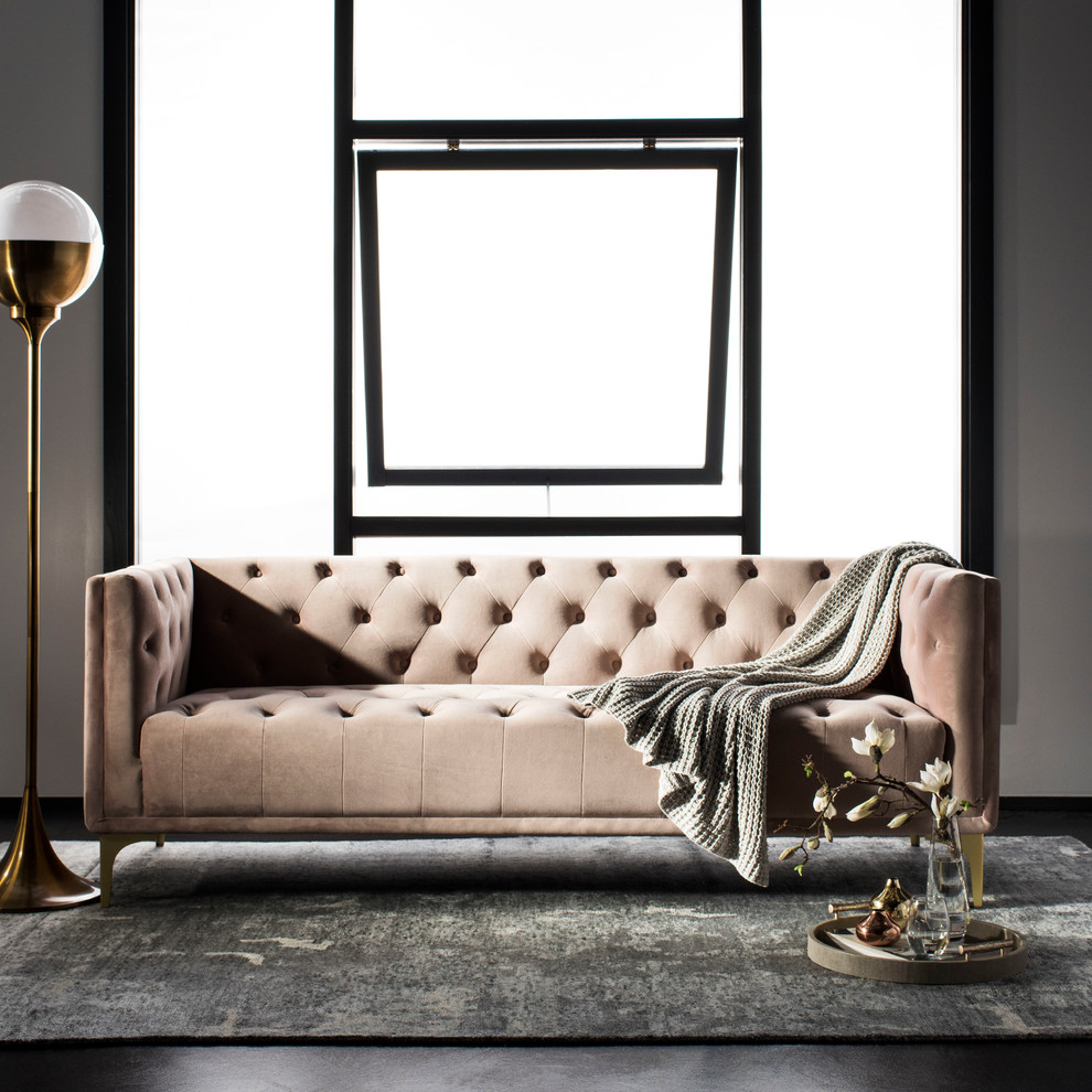 Safavieh Couture Florentino Tufted Sofa   Contemporary   Sofas   by Safavieh  Houzz