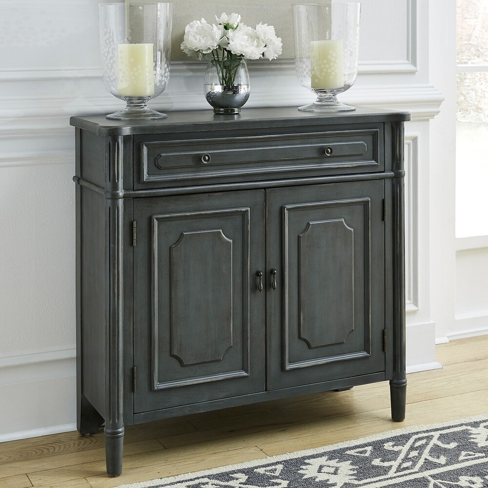 Madison Park Gray 1 Drawer 2 Door Accent Cabinet