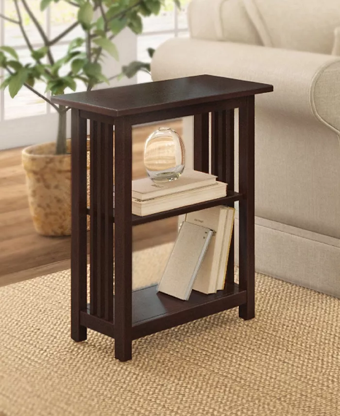 Alaterre Furniture Mission 2 Shelf End Table Espresso