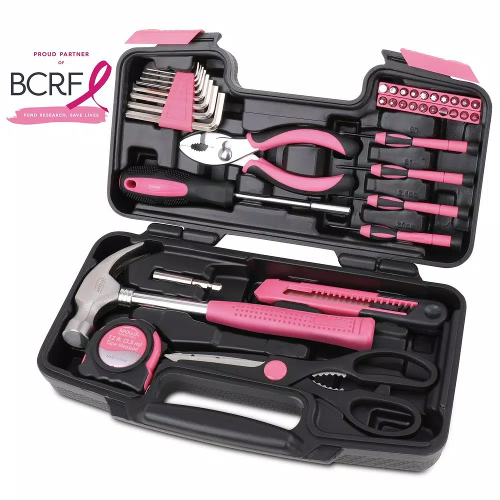 Apollo General Tool Set in Pink (39-Piece) and#8211; XDC Depot