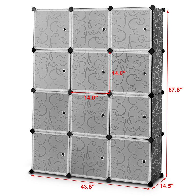 DIY 12 Cube Portable Closet Storage Organizer