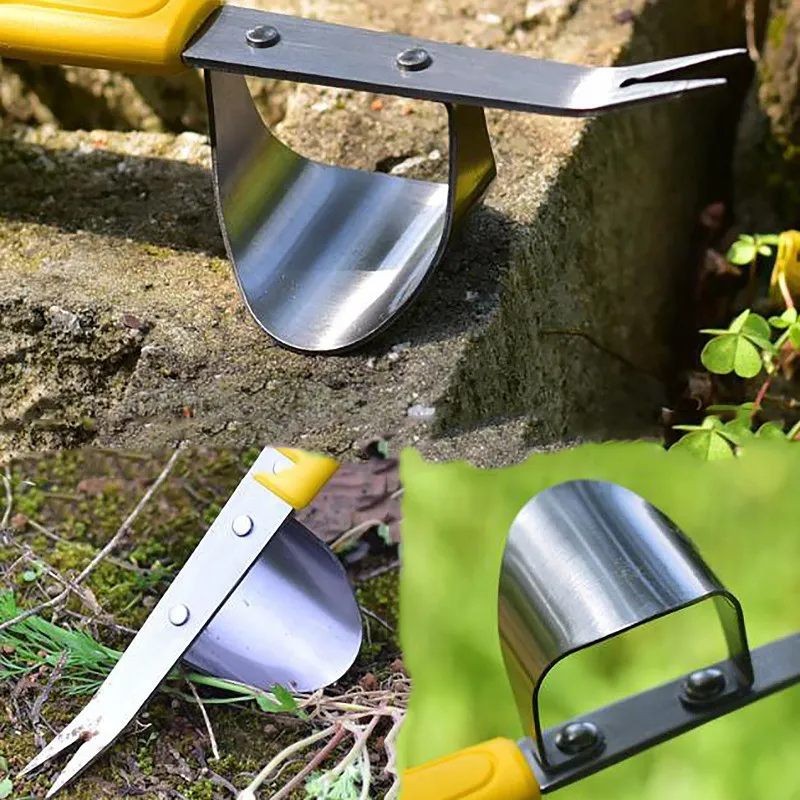 Plastic Handle Stainless Steel Grass Garden Weeding Tools Manual Hand Weeder Easy Weed Removal Digger