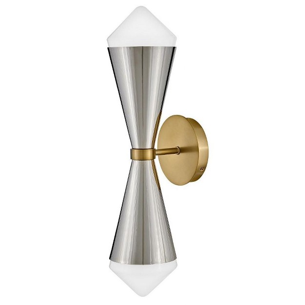 Lark Betty 2 Light Sconce Polished Nickel lacquered Brass