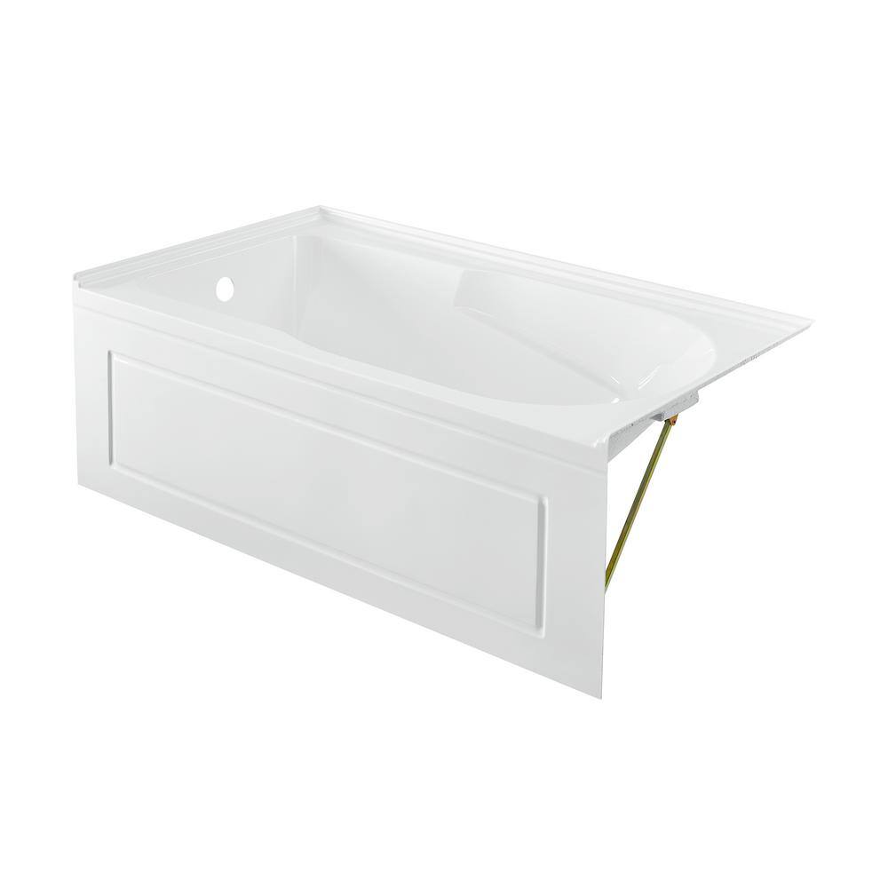 Swiss Madison Concorde 60 in. Acrylic Left Drain Rectangular Apron Front Bathtub in Glossy White SM-AB561