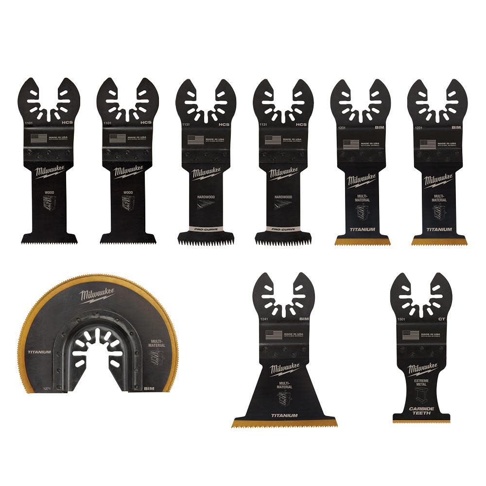 Milwaukee搴?OPEN-LOK閳?9PC MULTI-TOOL BLADE KIT