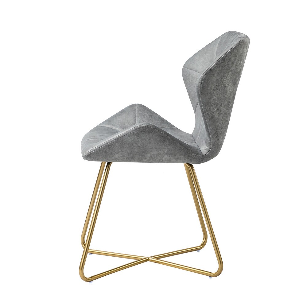 Rosa Accent Side Chair with X shaped Metal Base