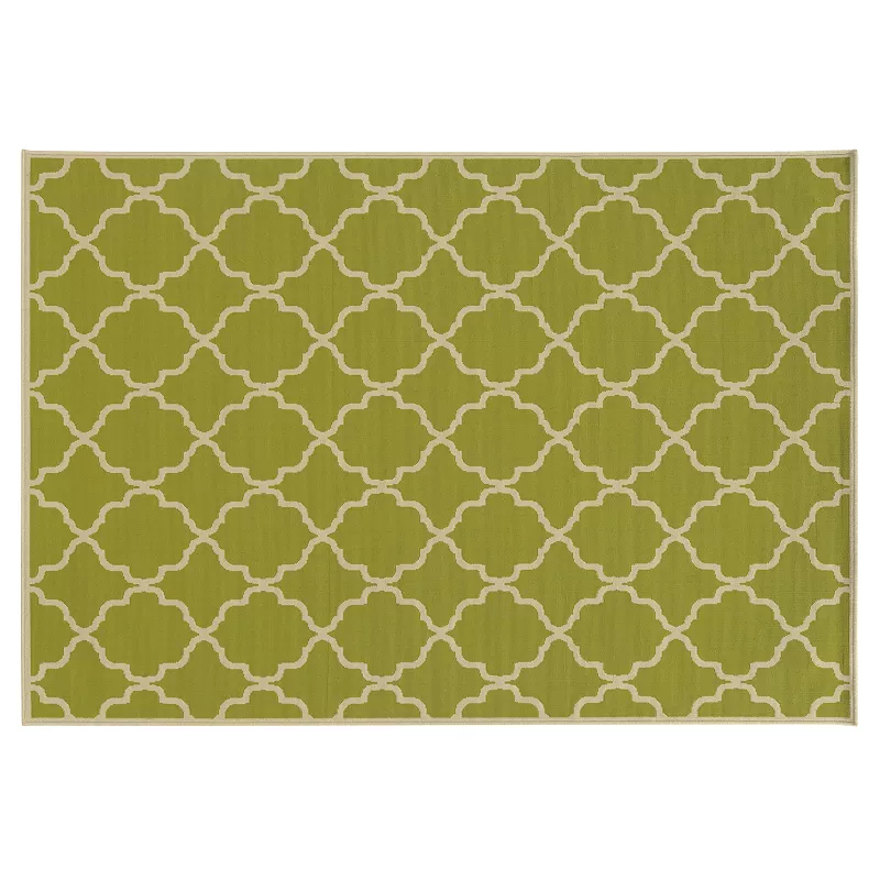 StyleHaven River Geometric Lattice Indoor Outdoor Rug