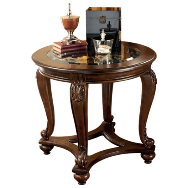 Norcastle Dark Brown Round End Table