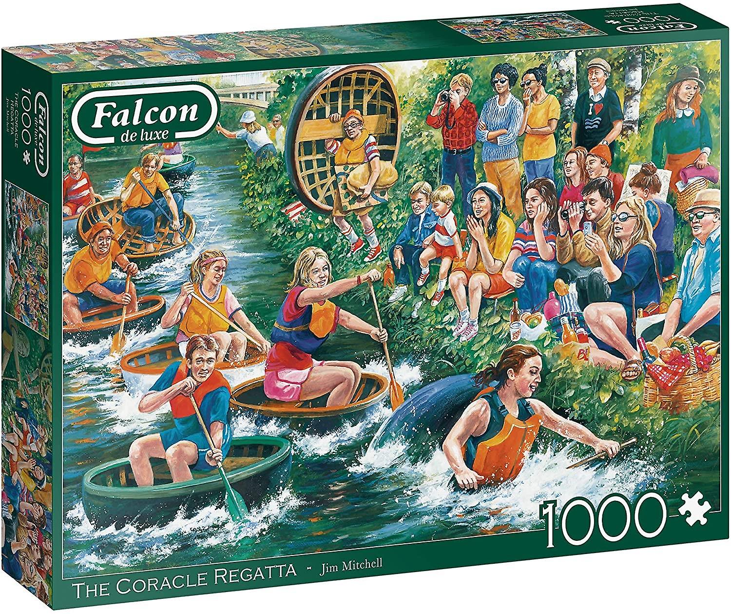 Falcon Deluxe The Coracle Regatta Jigsaw Puzzle (1000 Pieces)