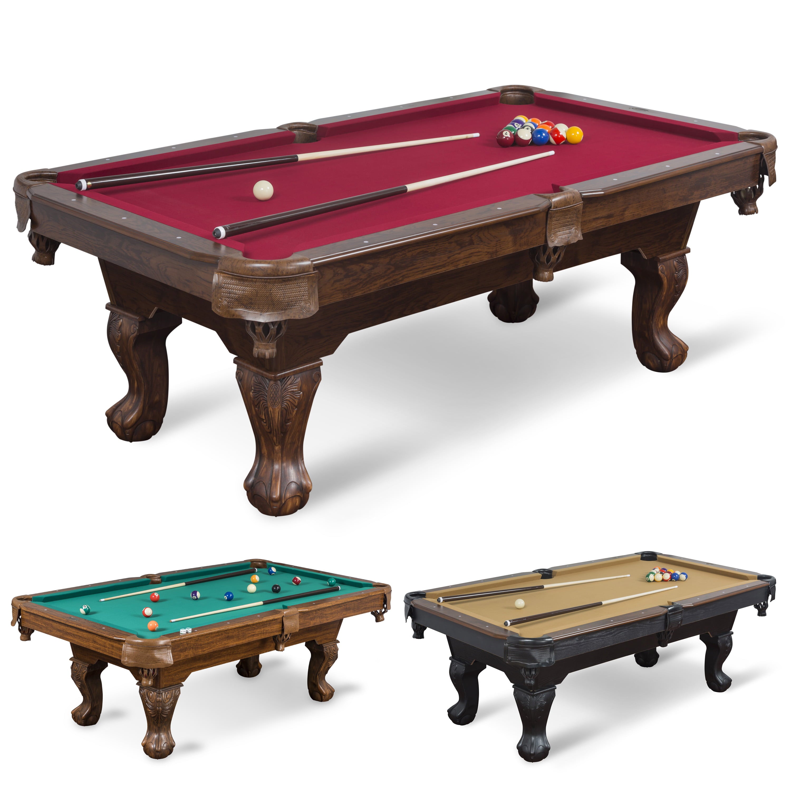 Classic Sport 87" Brighton Billiard Pool Table Burgundy