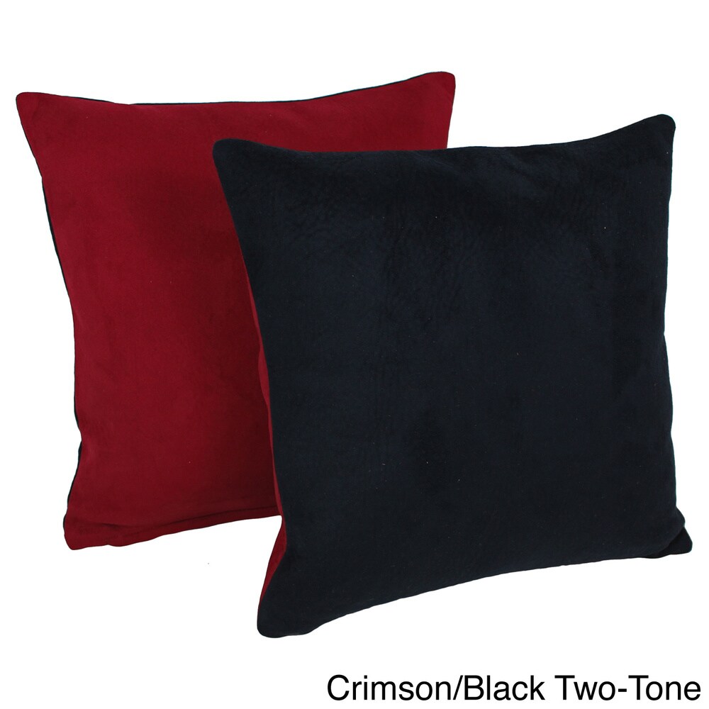 Blazing Needles Patterned Faux Suede Accent Pillows (Set of 2)