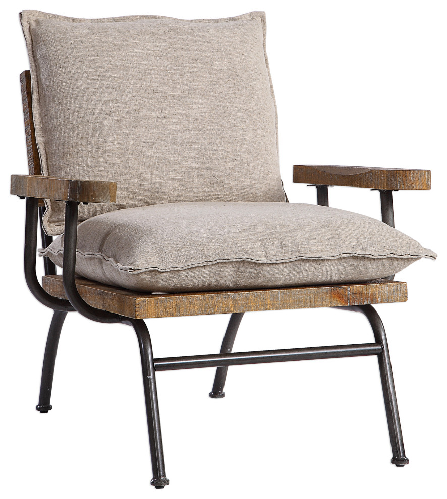 Uttermost Declan Industrial Accent Chair   Modern   Armchairs And Accent Chairs   by Zin Home  Houzz