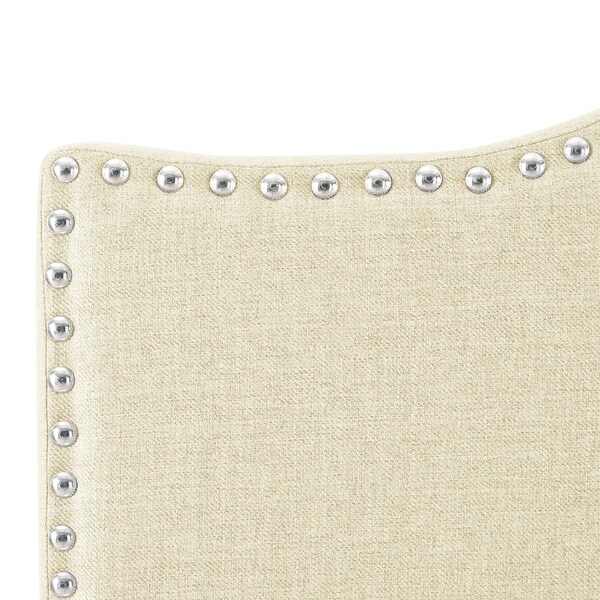 Catalina Upholstered Headboard with Nailhead Trim， Height Adjustable Headboard， Modern Head Board， Fabric Headboard - - 36193654