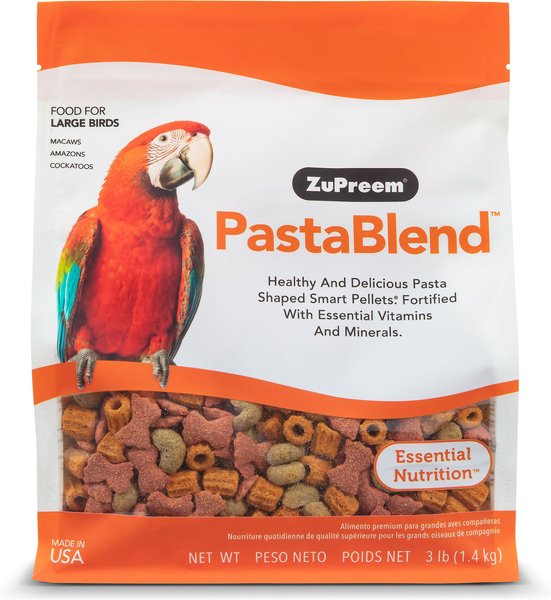 ZuPreem PastaBlend Daily Large Bird Food， 3-lb