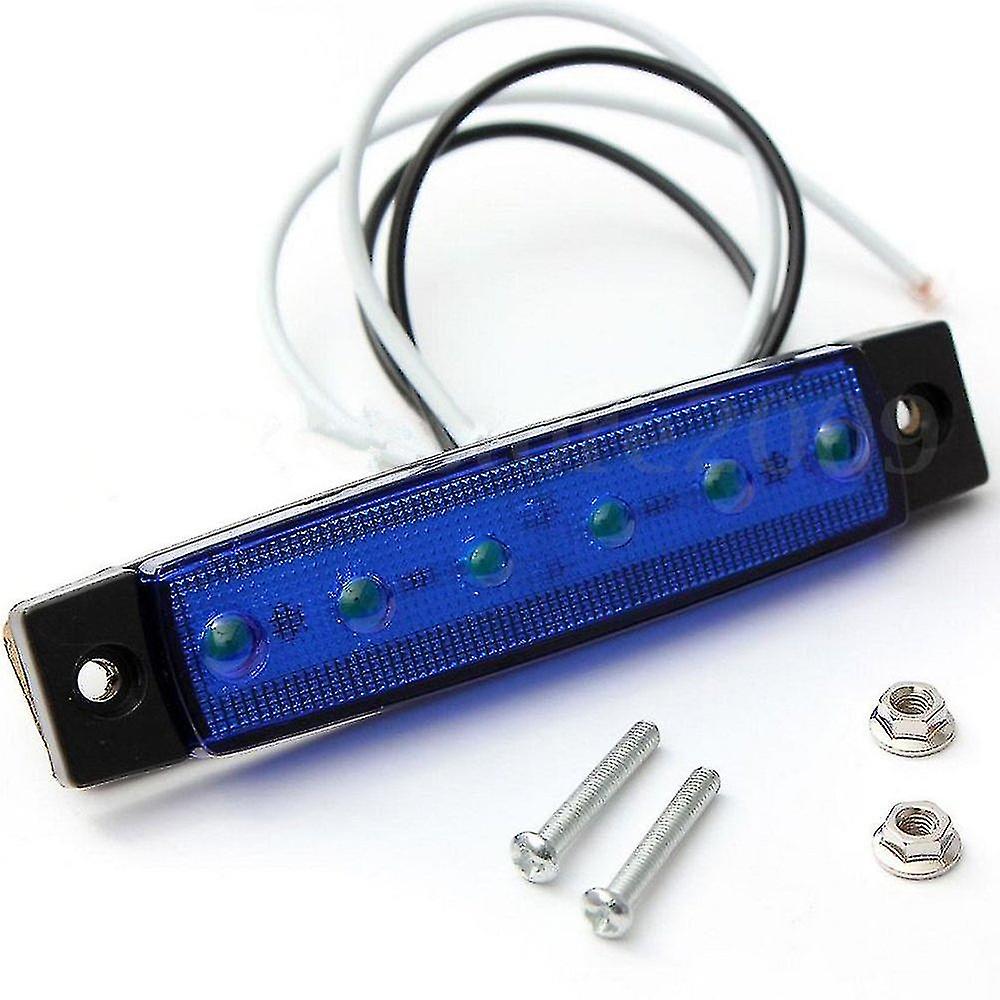 10x 6 Led 3.8 Side Marker Clearance Light Blue Trailer Lights For 12v Truck Bus Boat Cab Rv Lorrieds Suv External