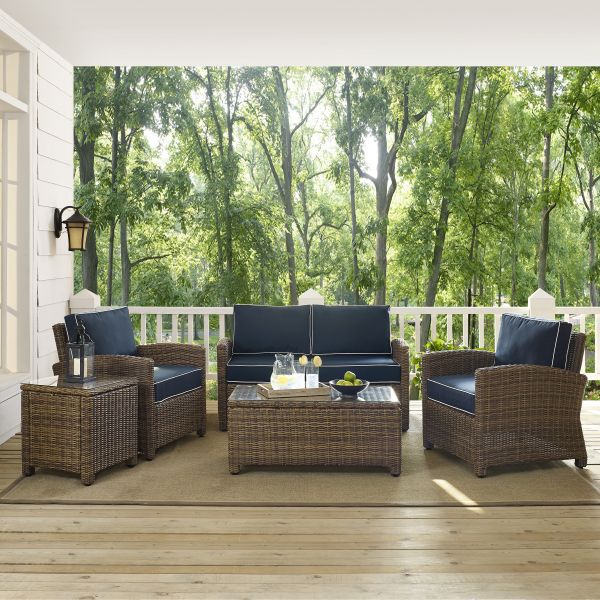 Bradenton 5Pc Outdoor Wicker Conversation Set