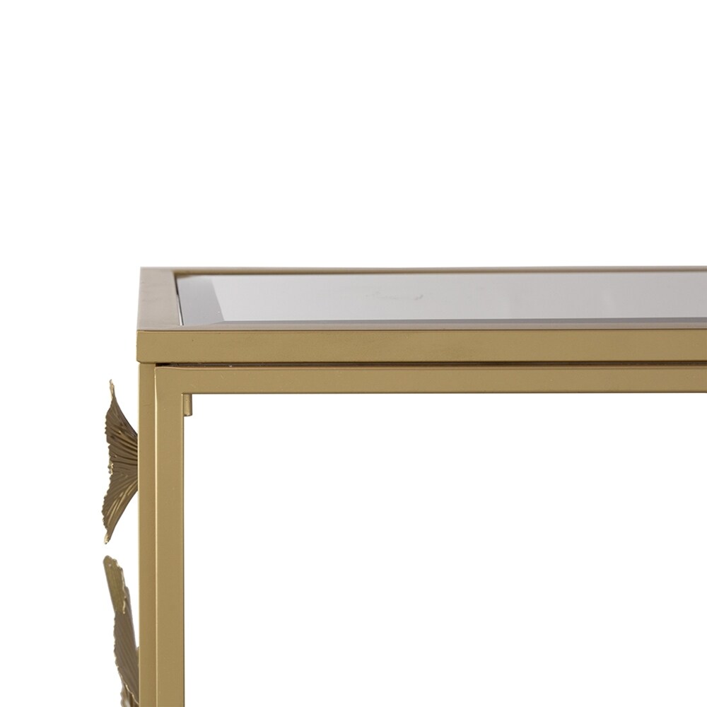 Metal and Mirror Console Table