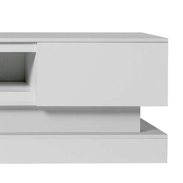 TV Stand with LED Lights，high glossy front TV Cabinet，can be assembled in Lounge Room， Living Room or Bedroom