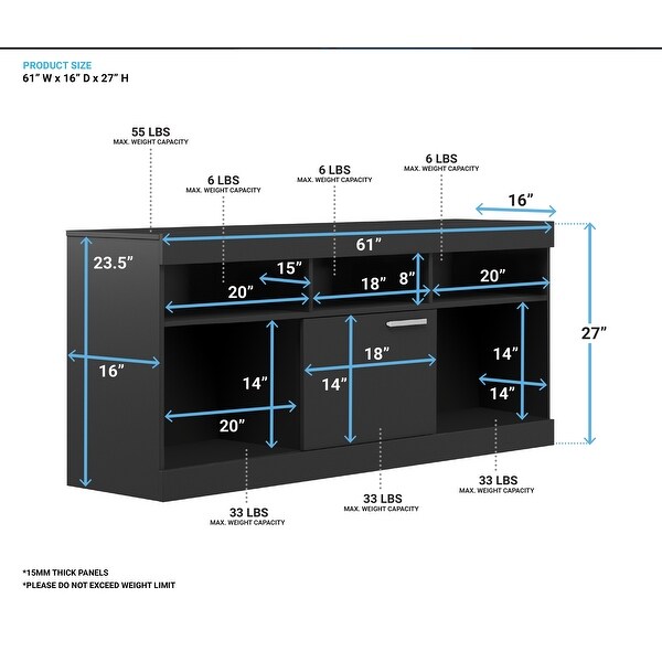 Entertainment Stand Fits up to 65