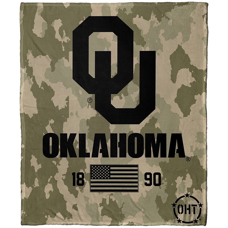 The Northwest Group Oklahoma Sooners OHT Military Appreciation Silk Throw Blanket