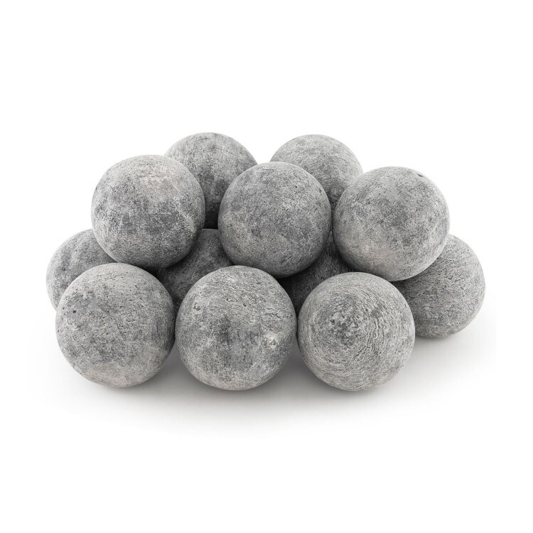 15 Pieces Ceramic Fiber Fire Balls for Outdoor Use Gray   3\