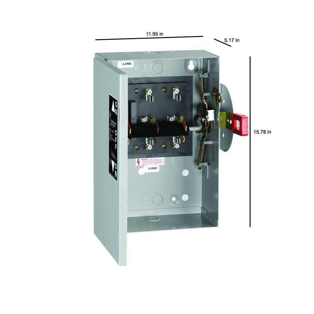 GE 30 Amp 240Volt NonFused Indoor GeneralDuty DoubleThrow Safety Switch