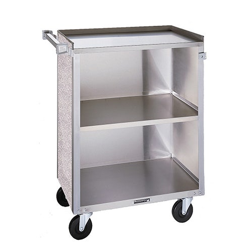 Lakeside 610 - Enclosed Stainless Steel Bussing Cart， 27-3/4