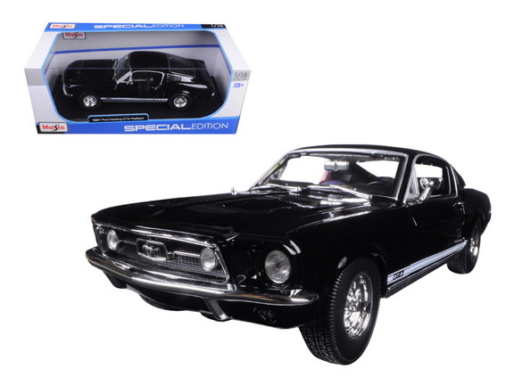 Maisto 1967 Ford Mustang GTA Fastback Black Specia...