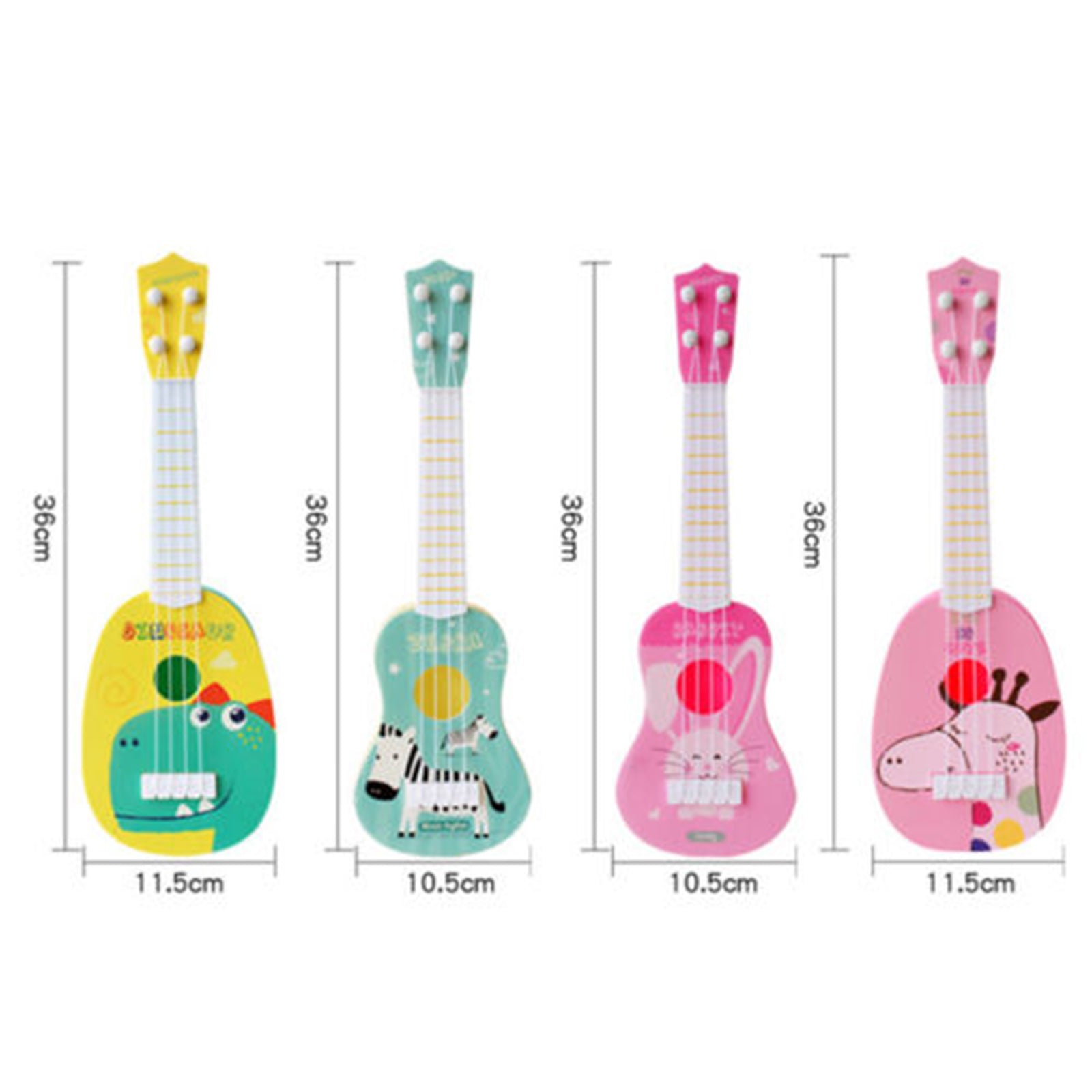 Liliz Toddler Kid's Musical Guitar Cute Cartoon Animal Print Mini Ukulele Educational Play Toys