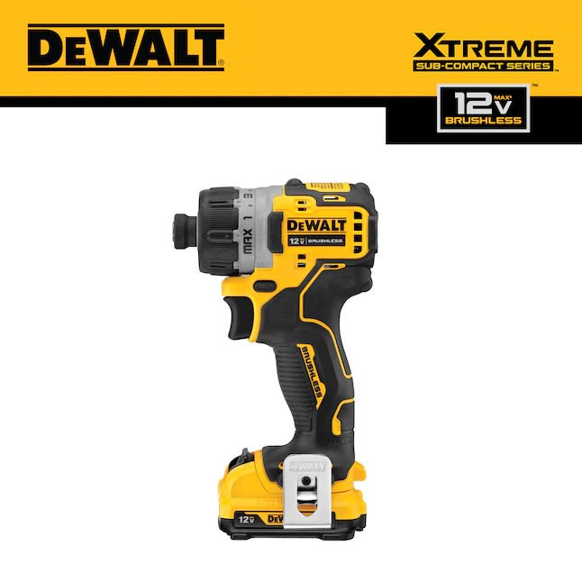 DEWALT DCF601F2 XTREME 12-Volt Max Brushless 1/4-in Cordless Screwdriver (2-Batteries Included and Charger Included)