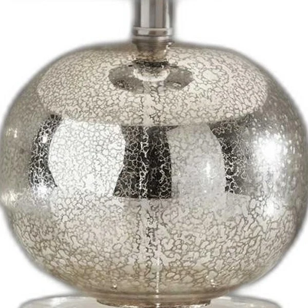 Elegant Silver Mercury Glass Table Lamp - 10 x 10 x 15