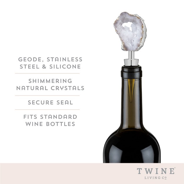 White Geode Bottle Stopper By Twine Living