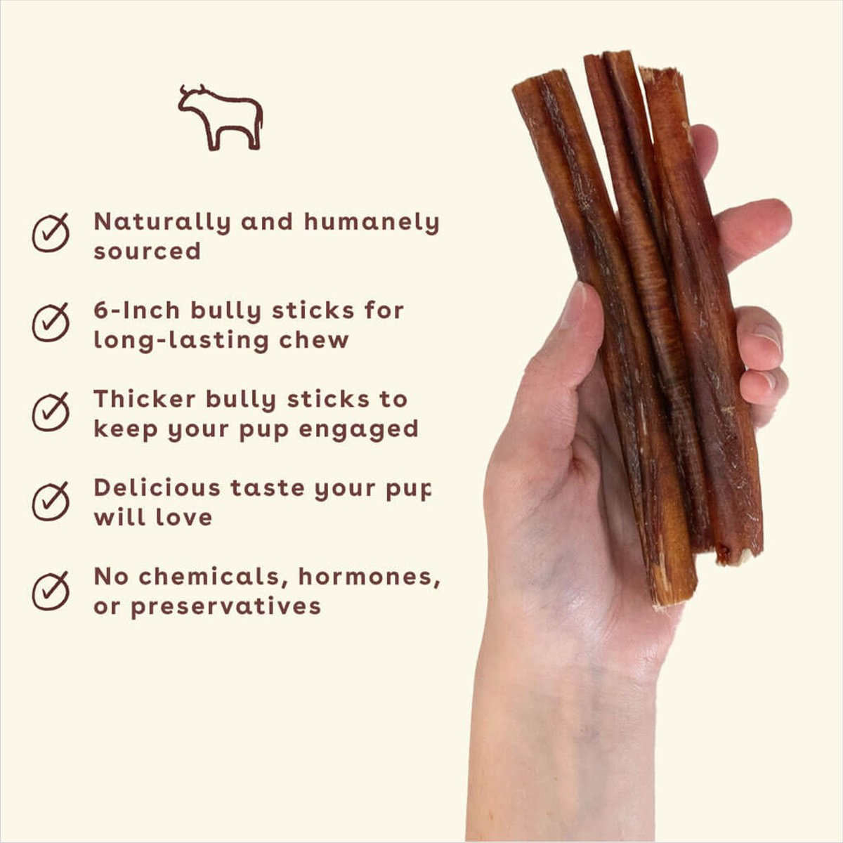 Pupford Thick Bully Sticks Dog Treat